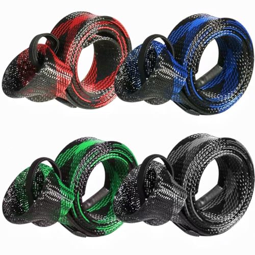Knitsoquo Fishing Rod Sleeve 4-Pack, Rod Protector Covers for Spinning & Casting Poles