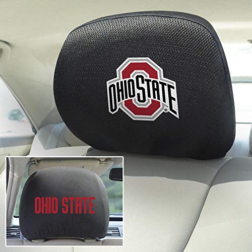 Ohio State Buckeyes Headrest Cover Set - 2 Pieces, Embroidered