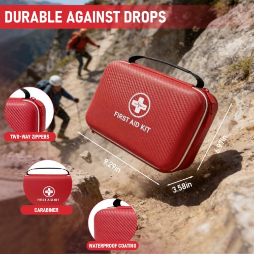 Emergency First Aid Kit Empty with Smart Compartments - 2 Pack, Waterproof EVA Case for Home, Travel, Camping