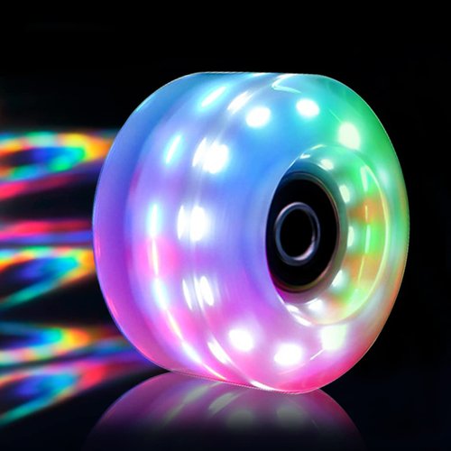Tanzfrosch 8 Pack Roller Skate Wheels with Bearings Installed Quad Light Up Wheels for Double Row Skating and Skateboard 82A 32mm x 58mm