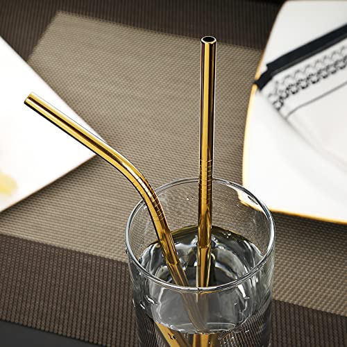Gold Camping Utensils Set - Full-Size Travel Silverware Kit