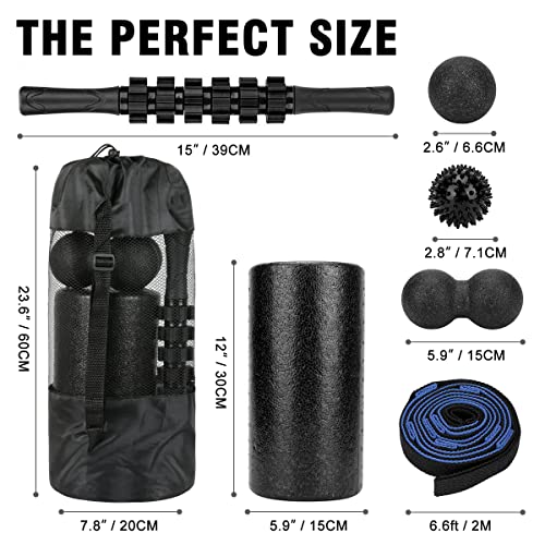 High Density Foam Roller Set for Muscle Recovery and Therapy