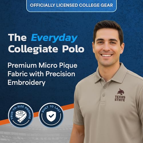 Men's Moisture-Wicking Golf Polo Shirt - Texas St Sport Gray - X-Large