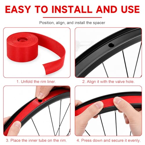Bicycle Rim Tape 2 Pack - 26 Inch High Pressure Puncture Resistant