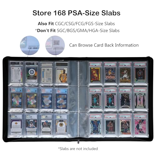 Rayvol 12-Pocket PSA Slab Card Binder Holds 168 Graded Collectible Cards