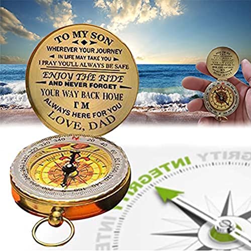 Luminous Metal Compass for Camping and Hiking - Retro Design