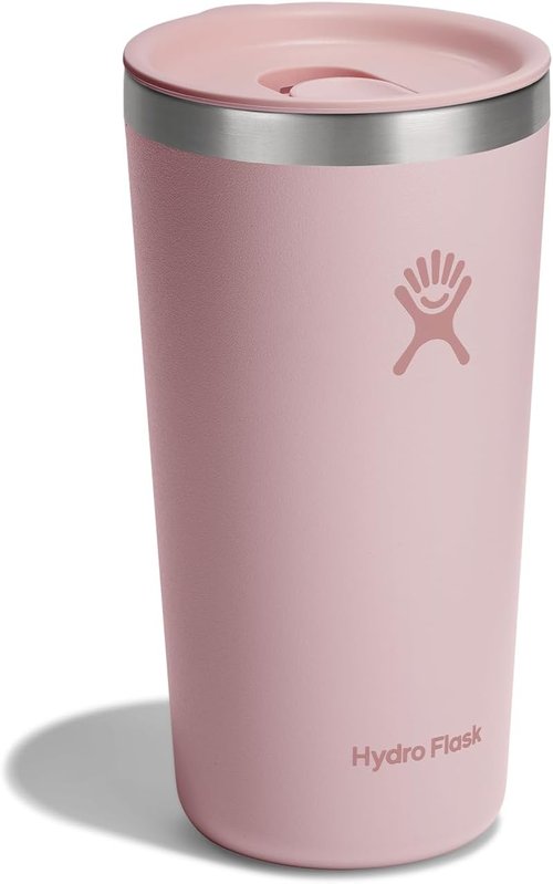 Hydro Flask All Around Tumbler - Insulated Travel Mug with Press-In Lid - 20 Oz Trillium Pink
