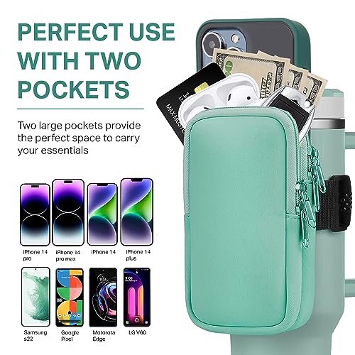ORTHANC Black Water Bottle Pouch for Stanley Quencher 40oz & 30oz - Phone & Accessory Holder