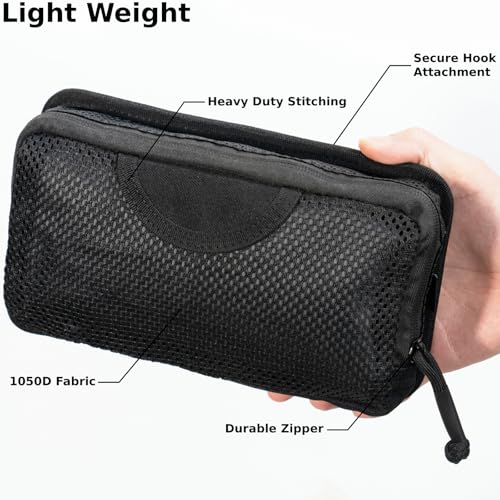 VEAPILS Black Tactical Mesh Pouch Modular Backpack Organizer Insert