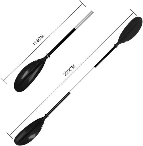 Karltion Kayak Paddle - Adjustable 2-Piece Aluminum Alloy Shaft with Fiberglass Blade | Lightweight & Portable