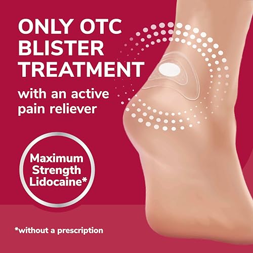 Dr. Scholl’s Blister Pain Relief Complete Kit 8 Count – 4% Lidocaine, Hydrogel Patches