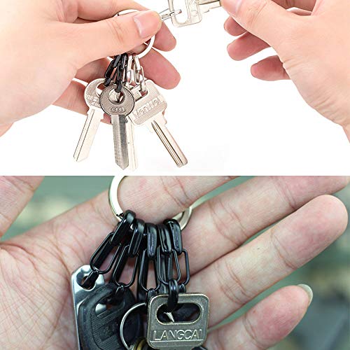 30PCS Mini Zinc Alloy Carabiner Clips - Durable Keychain Hooks