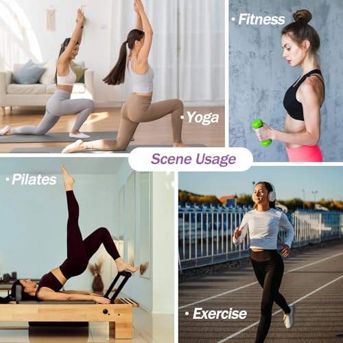 WOKNOW Pilates Socks with Grips for Women, 3 Pairs Toe Socks Five-Finger Non-Slip (Black, Milk White, Gray)