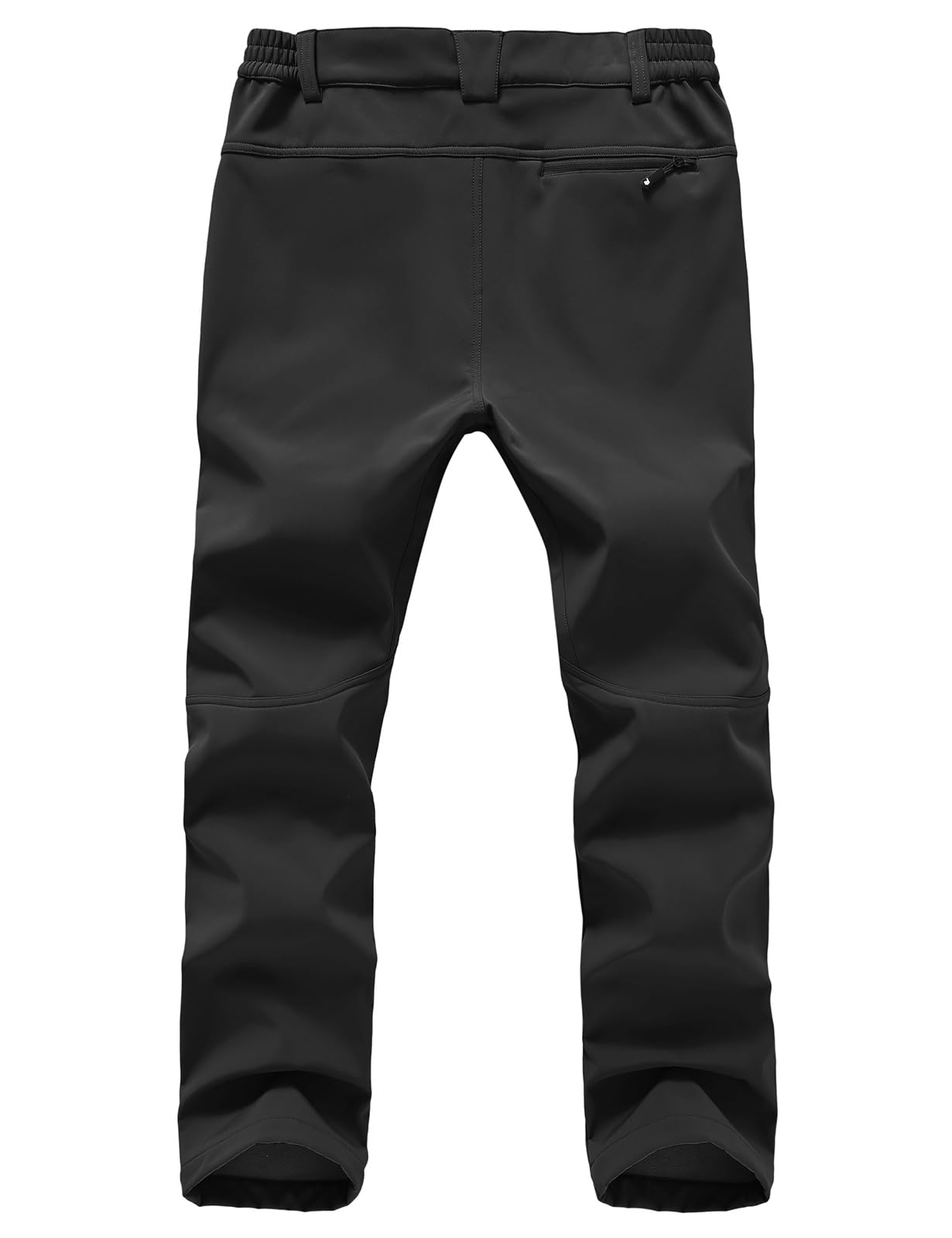 Rdruko Men's Snow Ski Pants Waterproof Fleece Lined Insulated Hiking Winter Softshell Camping Travel Pant,Black,32