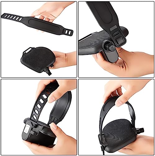 Adjustable Exercise Bike Pedal Straps - 2 Pairs, Non-Slip
