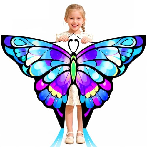 Butterfly Kite for Kids & Adults - Easy to Fly Purple Kite 1 Pack