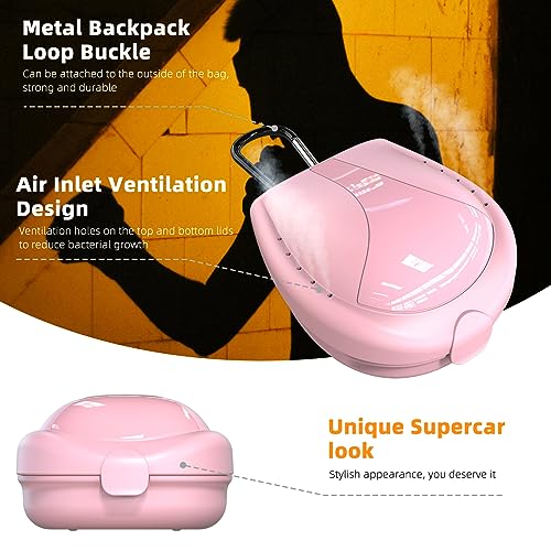 Durable Mouthguard Case - Protective Box for Sports - Pink