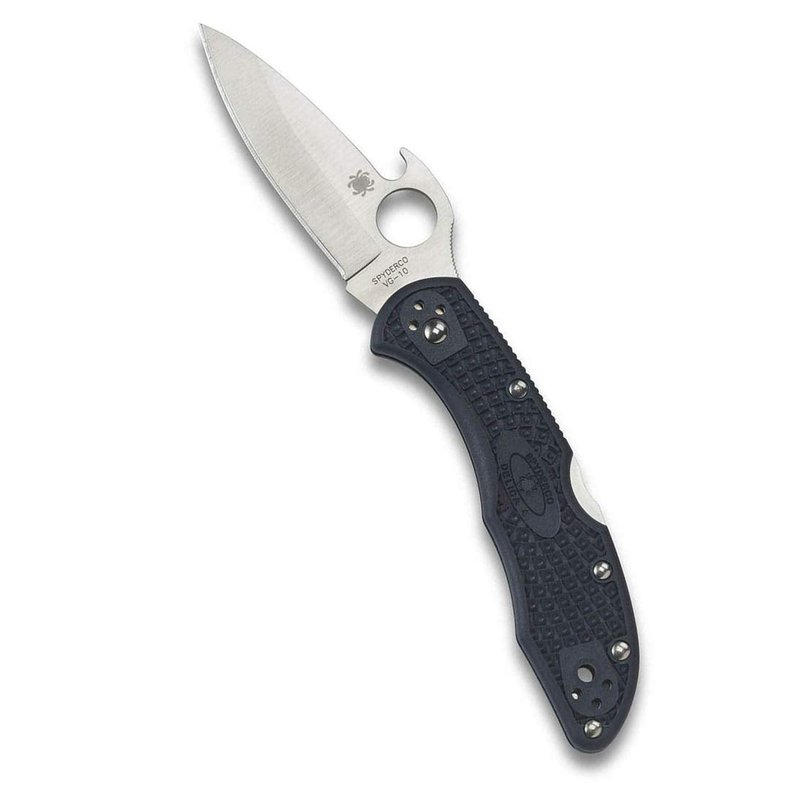 Spyderco Delica 4 Lightweight Signature Knife with 2.90" Saber-Ground Steel Blade and Emerson Opener - PlainEdge - C11PGYW
