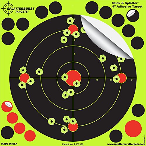 8-Inch Self-Adhesive Splatter Shooting Targets - 25 Pack