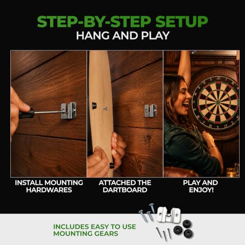 Dartboard Starter Set - Regulation Steel Tip Bristle with Scoreboard