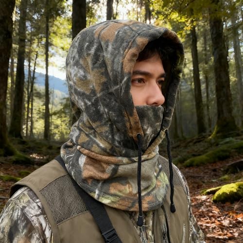 Camo Hunting Face Mask - Windproof Balaclava for Cold Weather