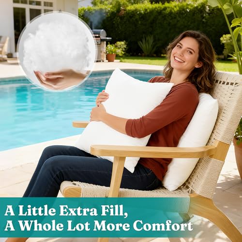 Oubonun 18x18 Waterproof Outdoor Throw Pillow Inserts Set of 4