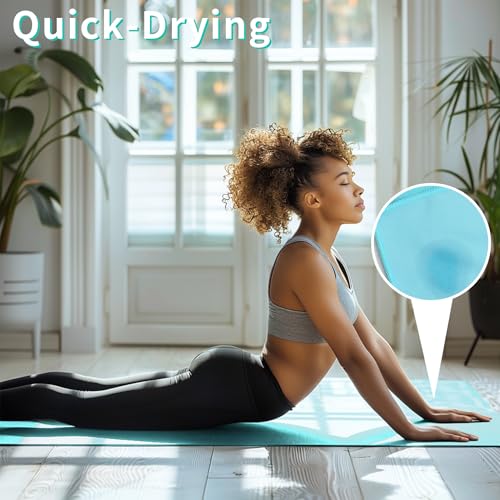 Non-Slip Hot Yoga Towel Set - Super Absorbent Microfiber, Light Pink