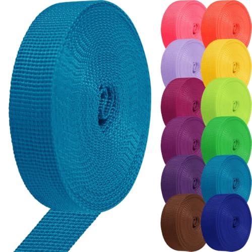 1.5 Inch Polypropylene Webbing Strap - Blue, 5 Yards