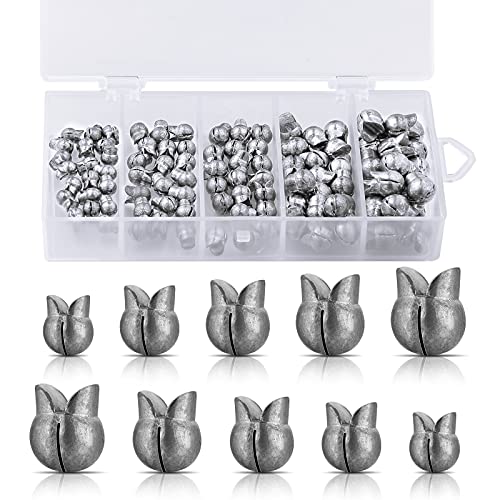 Fishing Split Shot Sinker Kit - 100 Pcs Assorted Weights - Small Size