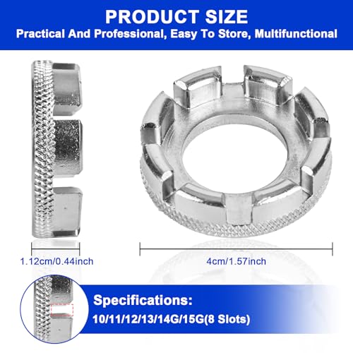 6-in-1 Bicycle Spoke Wrench - Hardened Steel Spoke Spanner Tool