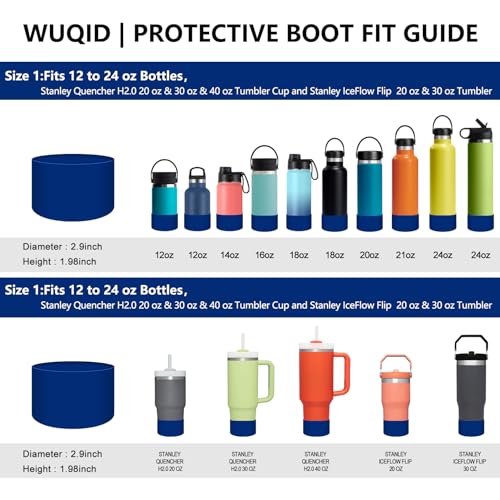 Protective Silicone Boot Sleeve for Hydro 12-24oz & Stanle 20-40oz Tumbler
