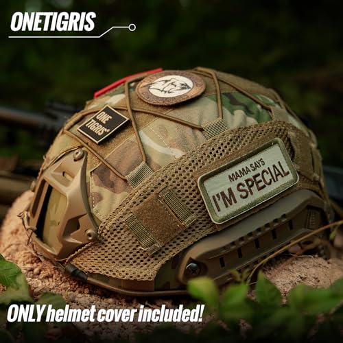 Tactical Helmet Cover - Lightweight Cloth for Fast & Bump Helmets - Large ComoColor