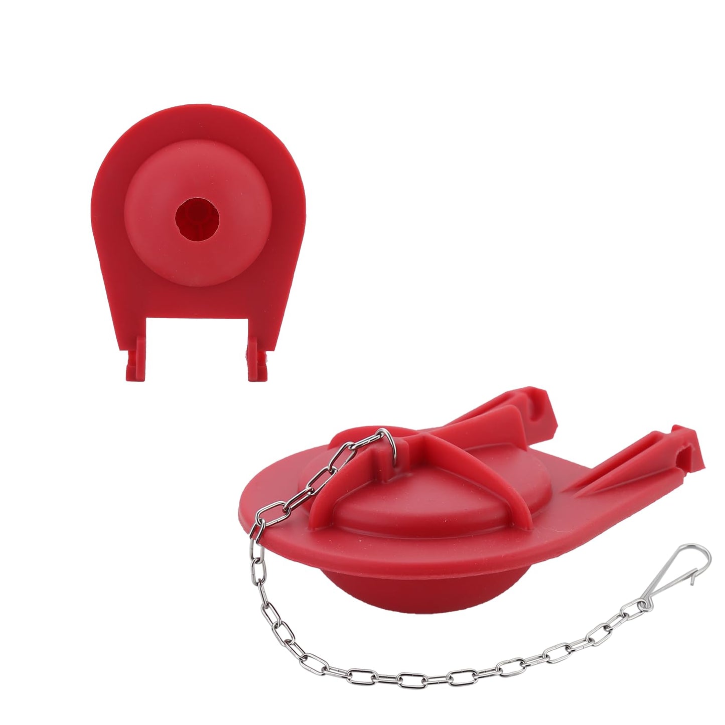 (2-Pack)3.5-Inch Large style Toilet Flapper Replacement Kit with Chain,Compatible with Kohler GP1039444 Toilet Flapper for One-Piece Toilets with Class Five Technology,Strong Sealing,Red