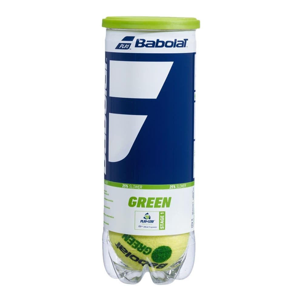 Babolat Green Tennis Balls (3 Ball Can), Green, One Size