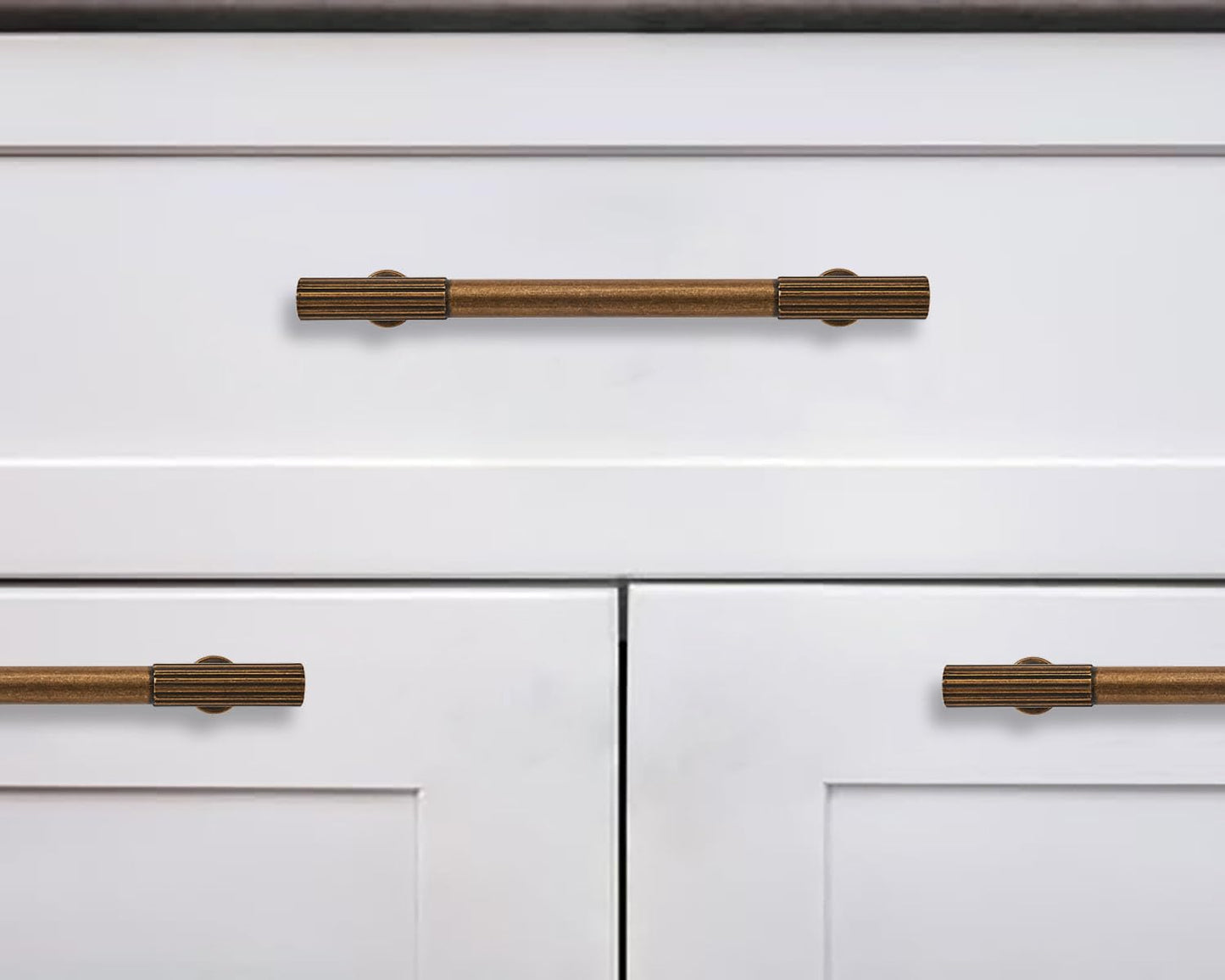 khtumeware Appliance Pull 18 Inch Hole Center 1 Pack Antique Brass Cabinet Pulls Heavy Duty Solid Vintage Brass Kitchen Drawer Handles Antique Bronze Cabinet Hardware for Cupboard Dresser Pulls