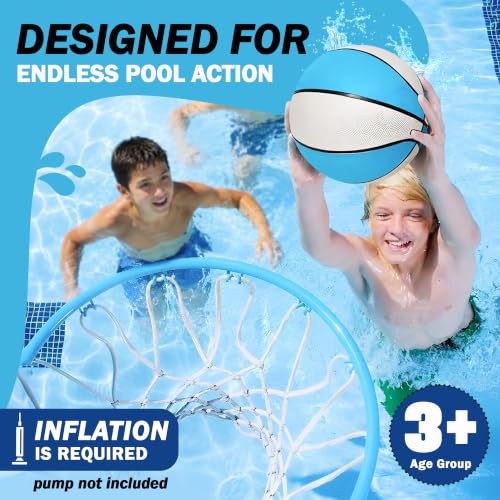 Botabee Size 7 Water Basketball 9.4-inch Diameter for Pool Games Summer Fun