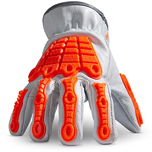 HexArmor Cut-Resistant Impact Protection Leather Work Gloves | Chrome SLT ¢ç Series 4067 | X-Large