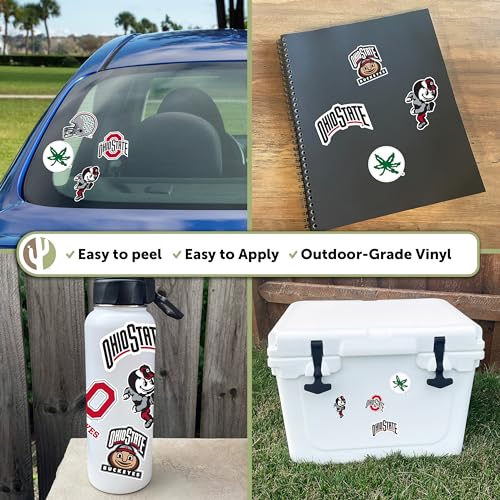 Ohio State Buckeyes Vinyl Sticker Decal - 8 Pcs Set