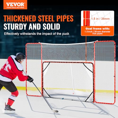 Portable Hockey Goal with Backstop and Targets - 72 Inch