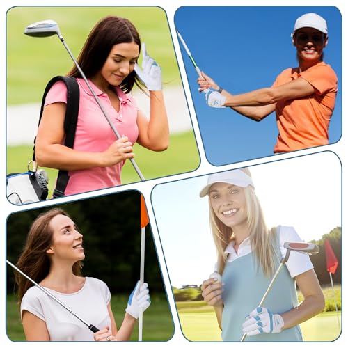 Ladies Golf Glove - Breathable Lightweight - Left Hand - Blue - Medium
