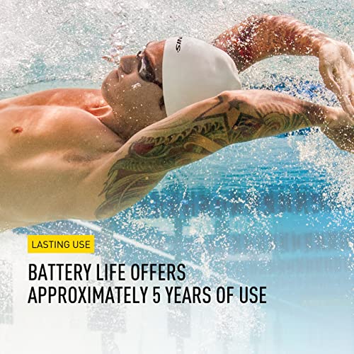 Waterproof Stopwatch for Swim Training - 300 Split Memory - Black
