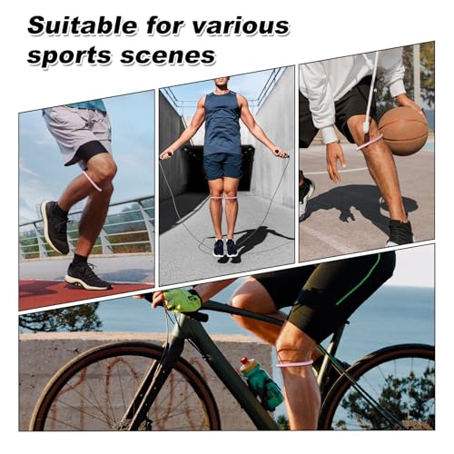 Patellar Tendon Knee Support Strap - Silicone Knee Brace for Sports - Pink