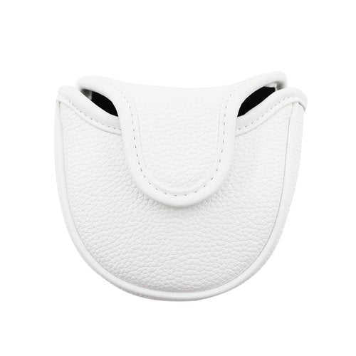 High Grade PU Leather White Black Stripes Golf Mallet Putter Cover Headcover Magnetic Club Protector Fit Most Heel Shaft