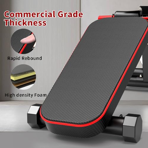 Adjustable Weight Bench for Home Gym - Black, 1050lbs Capacity