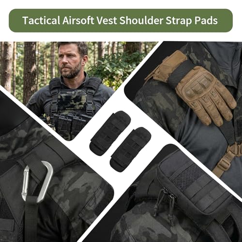 Tactical Shoulder Strap Pads - 2 Pack Soft Breathable Cushions