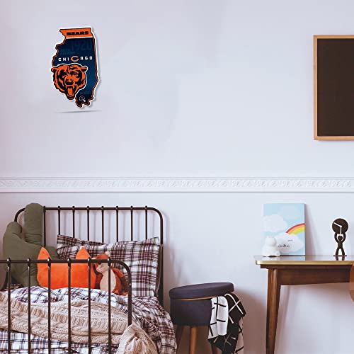 Chicago Bears Felt Pennant - NFL State Shape Wall Decor
