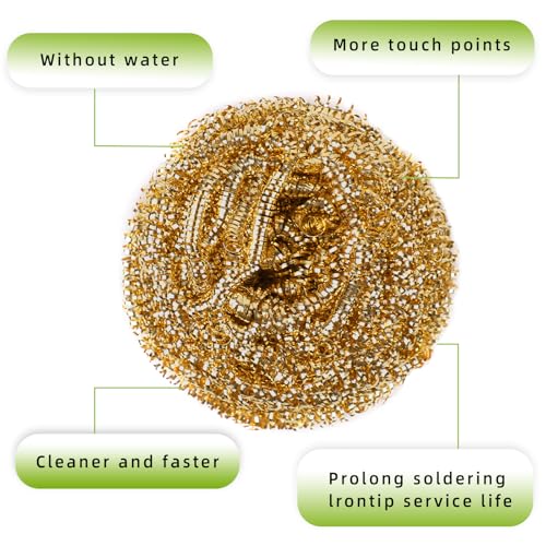 5 Pack Soldering Iron Tip Cleaner, Solder Tip Cleaning Brass Wire for Soldering Station, Interchangeable for Metcal