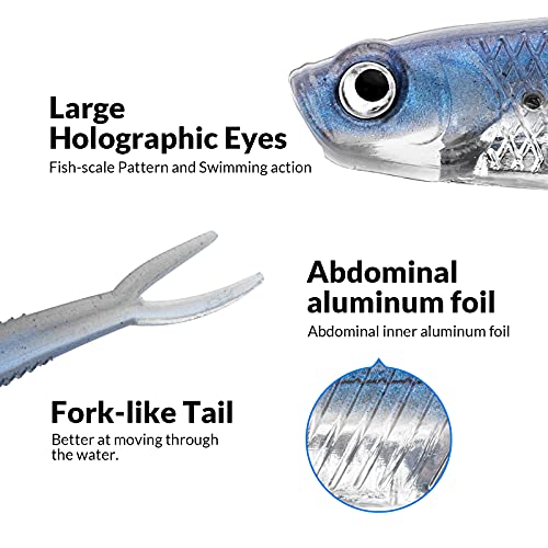 Soft Swimbait Fishing Lures - 2.95'' - 6 Pcs