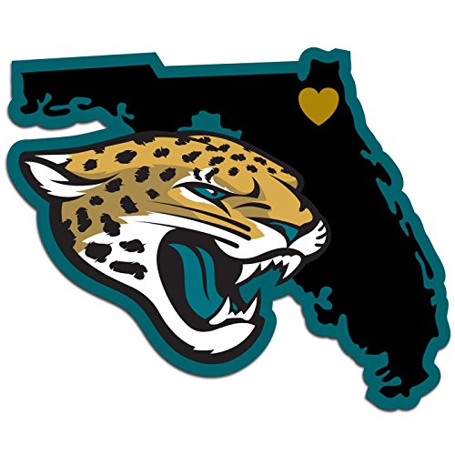 Jacksonville Jaguars Home State Decal - Team Color Vinyl Stickers