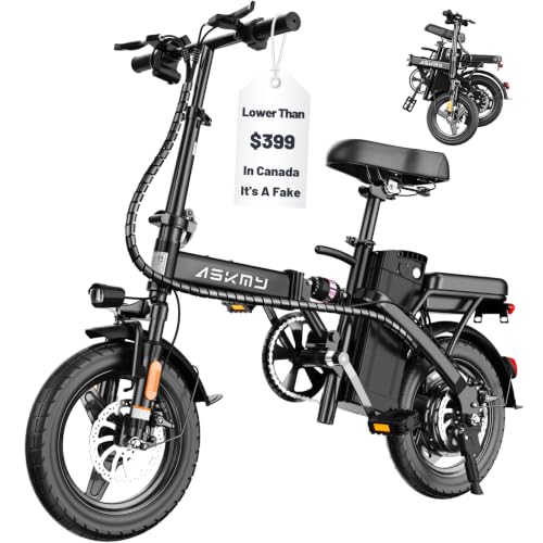 Folding Electric Bike for Adults & Teens - 14" E-Bike Classic Black